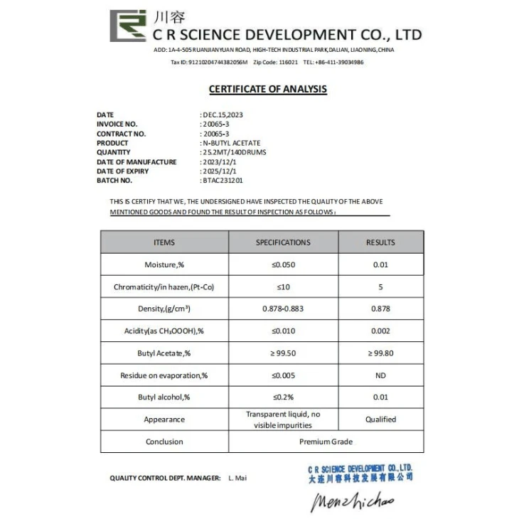 Butyl Acetate Used in Cosmetics