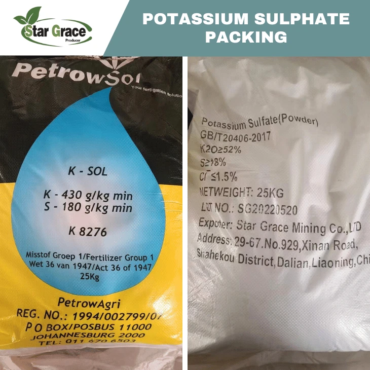 Potassium Sulphate K2O 50% and 52%